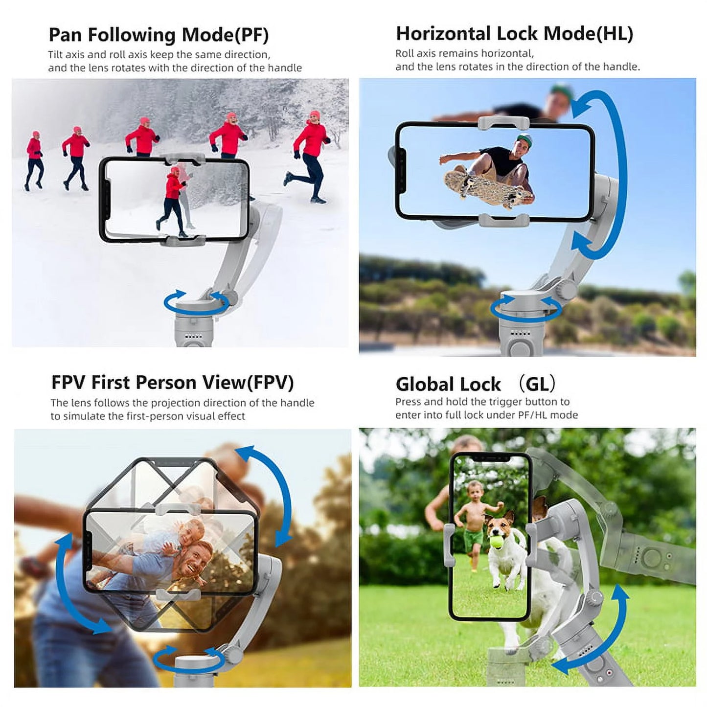 HQ3 SK062 3-Axis Foldable Smartphone Stabilizer – Perfect Selfies & Smooth Videos for iPhone & Android