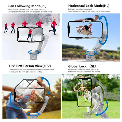 HQ3 SK062 3-Axis Foldable Smartphone Stabilizer – Perfect Selfies & Smooth Videos for iPhone & Android